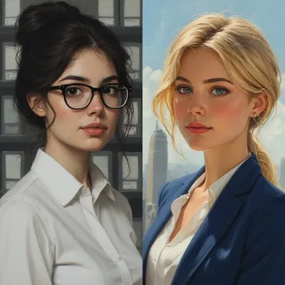 Linda y Monique, personajes ficticios de pasantes adultas